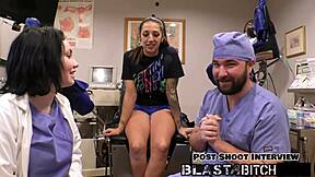 stefania mafra gags on cock backstage before cum blasts her tattooed face