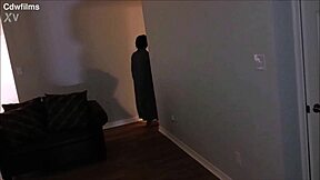 burglar caught breaking in seduced by curvy ebony lady's oiled ass