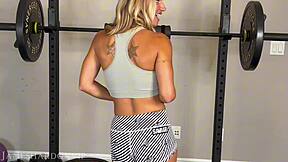 yo watch this hotwife tease her trainer's huge cock