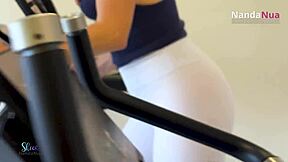 naughty wife gym workout sheer leggings nip slips exhibitionism 😏🔥