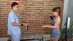 Photographer's gaze turns mexican model's photoshoot into teasing tight pussy seduction