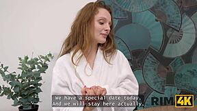 Our busty russian friend learns the best 3some rimjob tricks from this kinky couple