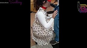 wanna see this hotwife suck that monster black cock balls deep?