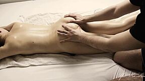 Beauty Loudly Orgasms During Erotic Massage Handjob