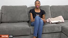 Amateur Ebony Milf Cums Hard on Big White Cock Deep Pounding!