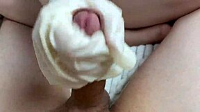 Step Sister Jerks Oily Cock in Latex Gloves POV