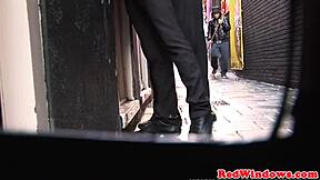 blond amsterdam hooker takes cumshot from tourist client