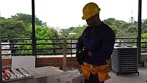 Builder Pounds Big Ass Boss Doggystyle And Unloads Huge Cum On Her Tits!