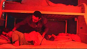 Stepdad Hammers Best Friend While Stepdaughter Fingers Cunt