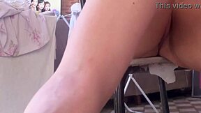 stepdaughter films shaved wet pussy upskirt no panties on park bench!