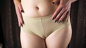 vintage panties hug fat cameltoe in close teasing asmr