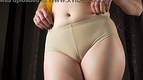 vintage panties hug fat cameltoe in close teasing asmr