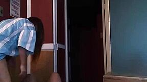 Japanese dominatrix unleashes fierce ball kicks in session 110