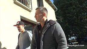 busty blonde milf endures double penetration pounding in intense gangbang ride