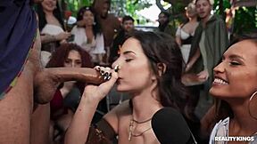 Redhead in Boots Trades Blowjob for Cash Cumshot Facial