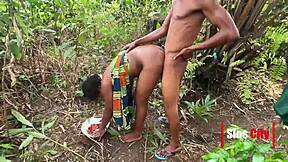 come fuck this village girl outdoors with your big black cock