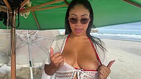 Ted Pounds Maya Bia Candy on Beach