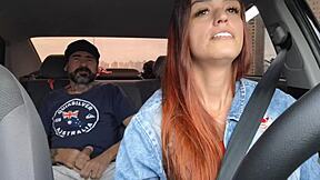 i catch driver masturbating then fuck him hard in car