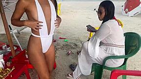 Ted Pounds Maya Bia Candy on Beach