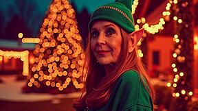 granny carmen claus gets hardcore missionary creampie christmas pov