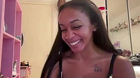 Lily Starfire's Oiled Ebony Tits Go Deeper