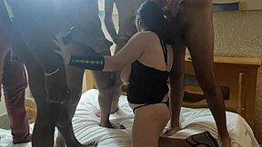 six guys dp busty redhead gangbang—can she take it all?!