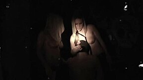 two slutty blondes beg for dirty talk as guy drills pussy then ass