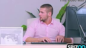 lower case slutty secretary cindy shine teases boss with deepthroat blowjob shaved pussy fuck