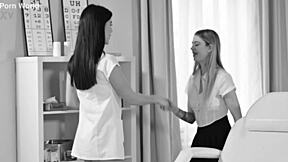 Nympho Doctor Dee Sparks Lesbo Fling into DP Foursome Patients