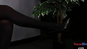 hey babe, watch this cfnm redhead tease that black cock in lingerie