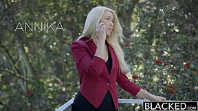 i watched business blonde anikka albrite with a big black performer