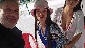 Ted Pounds Maya Bia Candy on Beach