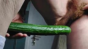 i'm granny shoving this cucumber deep in my hairy wet beaver... oops