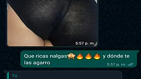 latina milf in tiny shorts heats up whatsapp chat solo