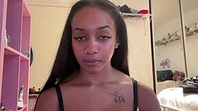Lily Starfire's Oiled Ebony Tits Go Deeper