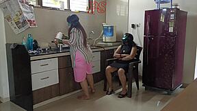 hot indian maid wanna get double teamed in kitchen by malik and dost with hindi dirty talk?