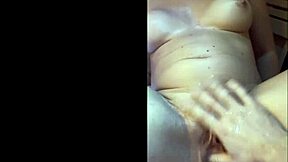 My drenched pussy explodes squirting wildly in hot sauna