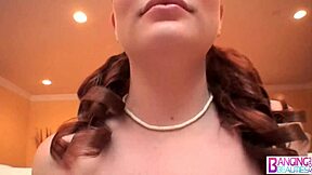 gorgeous rebecca lane smothers mike adriano's monster cock between her huge tits