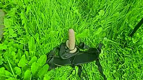 Anastasia mistress pegs slave Sasha Earth strapon anal outdoors femdom submission