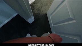 watching my small tits blonde stepsis dress got me so hard i fucked her pov