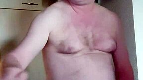 nylonjunge jerks his small cock geil in the morning while sipping coffee homemade