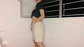 Casera puta cachonda bent over big ass tits doggy pov homemade gaping cum