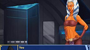 Orange trainer gropes massive boobs tits squeezing juicy curves close