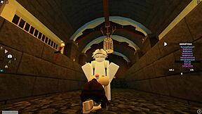 roblox slut bent over deepthroats then doggy ass shakes