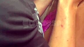 wife bends for anal pounding in restaurant bathroom as cuckold films close