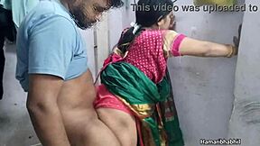 Indian desi bhabhi gets roughly fucked while wearing traditional saree