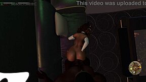 this black guy from her second life pounds the asian babe's ass on the sofa