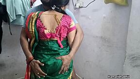 Indian desi bhabhi gets roughly fucked while wearing traditional saree
