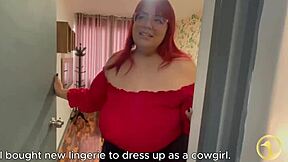 curvy peruvian redhead bbw big natural tits pussy rides cowgirl blowjob fat slut leche