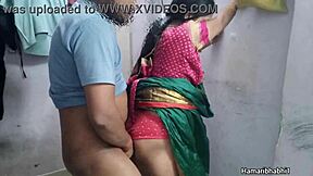 Indian desi bhabhi gets roughly fucked while wearing traditional saree